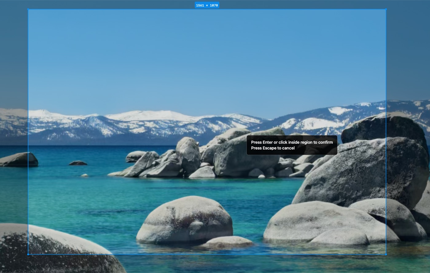 Selecting a readable region on an ultrawide Mac display with RegionMirror