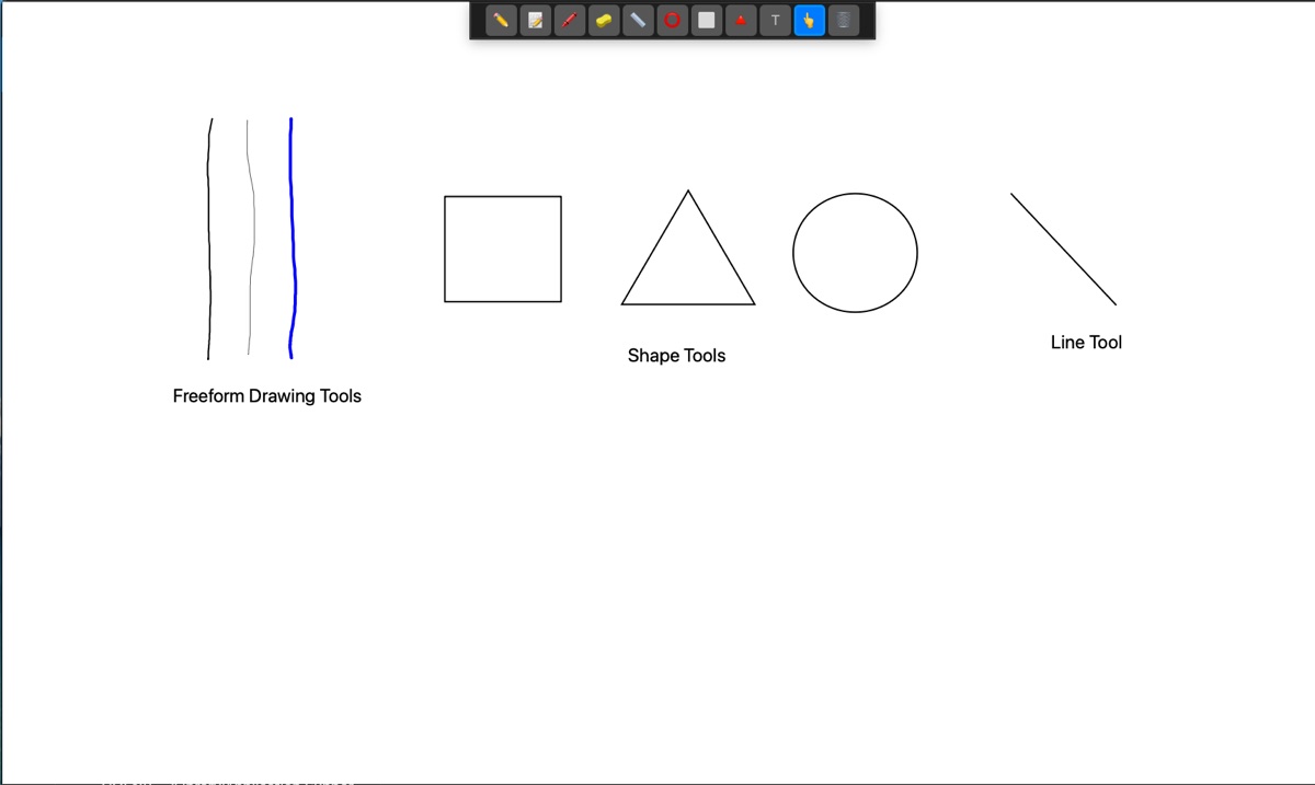RegionMirror's built-in whiteboard with pen and text tools